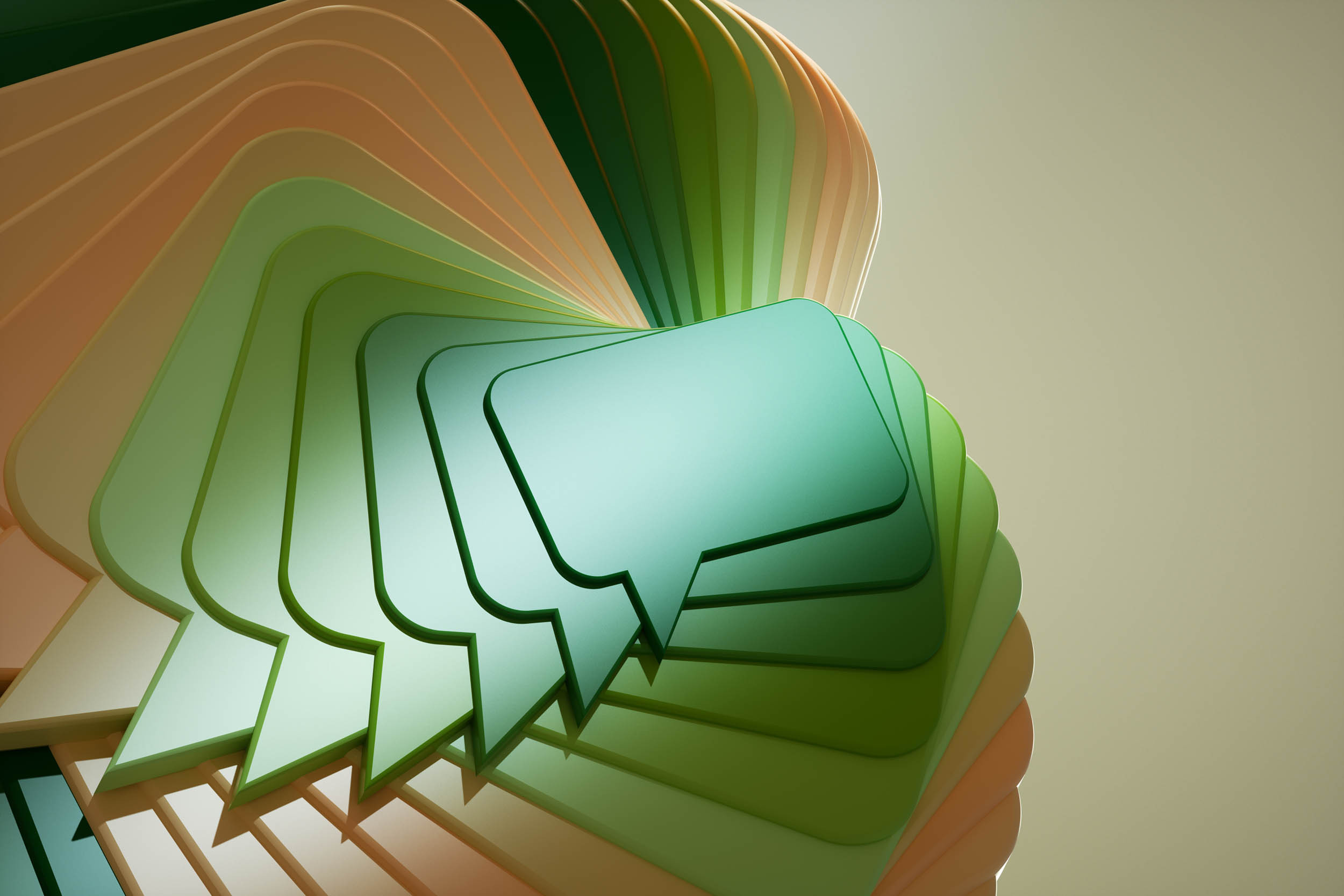 cutouts of speech bubbles