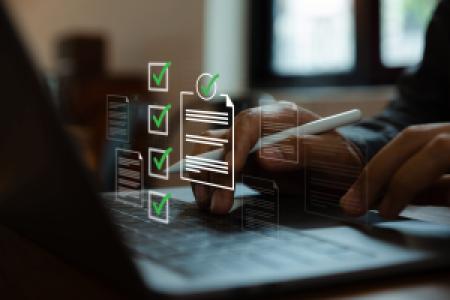 verifying a digital checklist or electronic document
