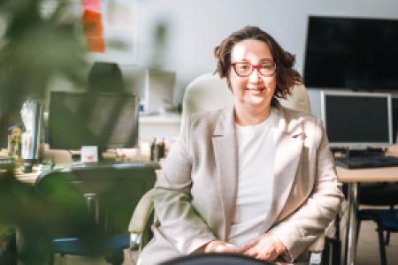 a smiling accounting professional